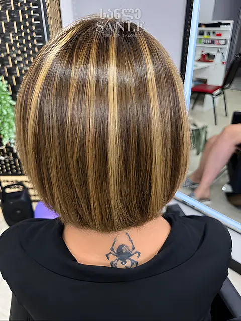 Hair highlights — After, SANLE Beauty Salon
