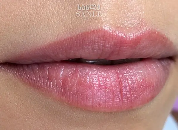 Lip blush (permanent) — Before, SANLE Beauty Salon