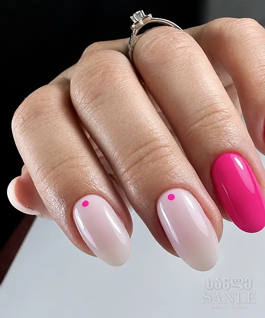 Pink accent and dots — work by SANLE