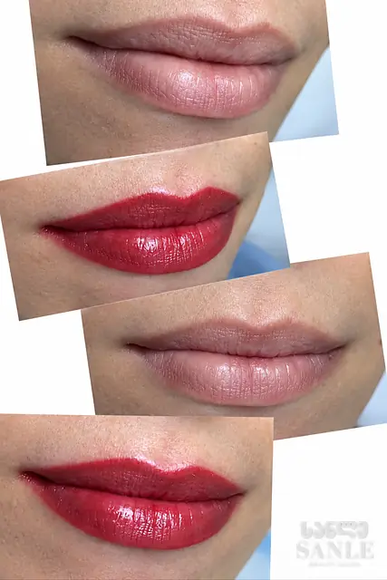 Lip blush — natural and bolder colour, work by SANLE